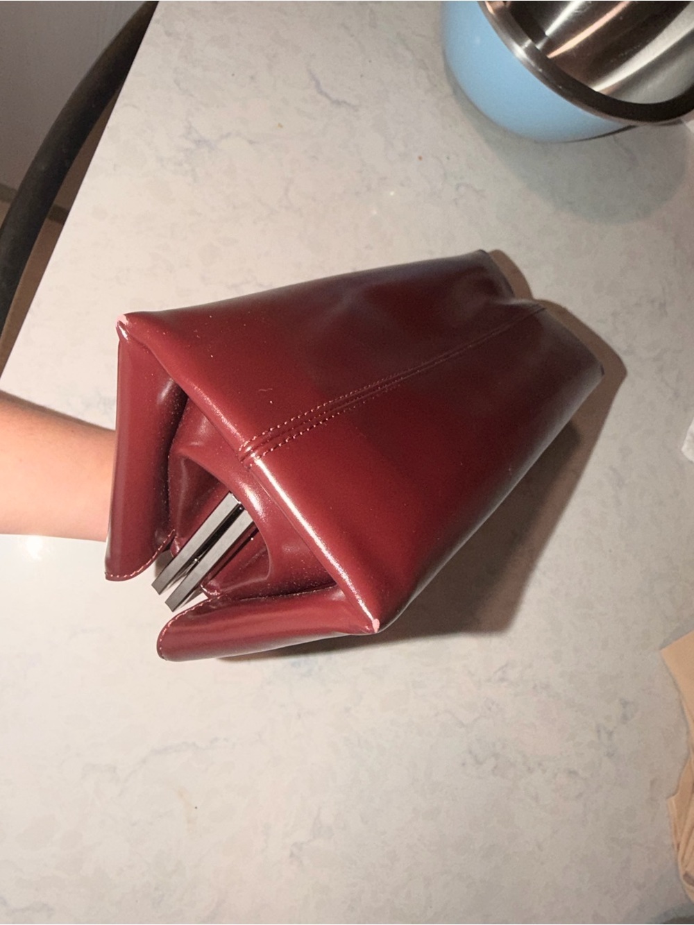 Verafied Burgundy Éclair Bag - Picture 9 of 10
